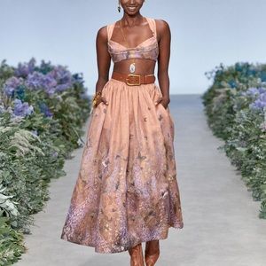 Authentic Zimmermann 3D wild botanica skirt size 1 NWOT